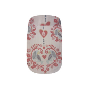 Doves & Hearts -- Pennsylvania Dutch Minx Nail Wraps