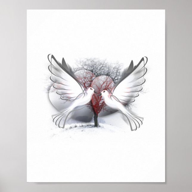 Doves In Love Poster (Front)