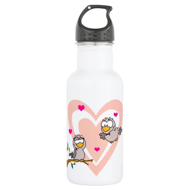 Doves in Love Water Bottle (Front)