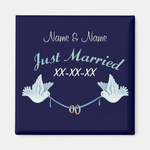 Doves Just Married Magnet