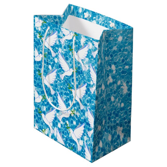 Doves Medium Gift Bag (Back Angled)