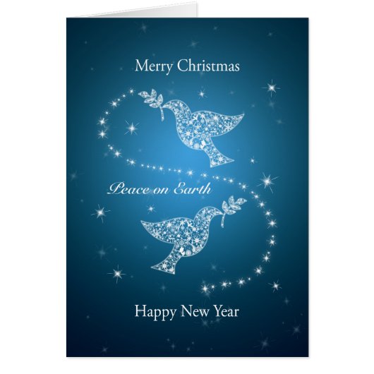 Doves of peace, Christmas Cards (Front)