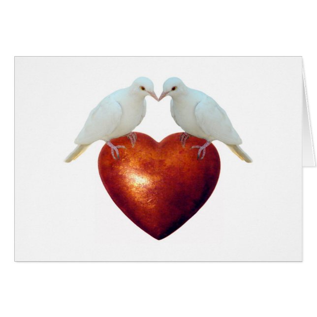 Doves on Heart Cards (Front Horizontal)