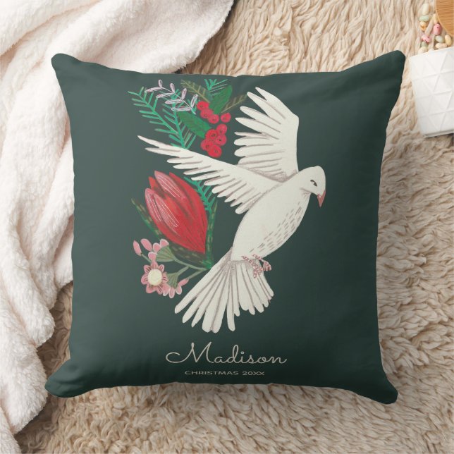 Doves peace on earth Christmas Throw Pillow (Blanket)