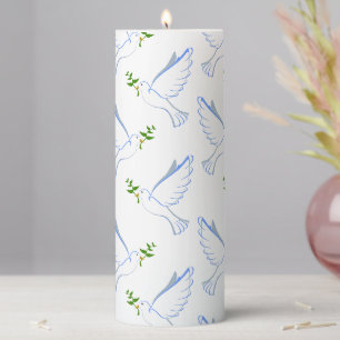 Doves Pillar Candle