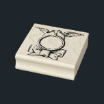 Doves Wedding Ring & Bow Vintage Rubber Art Stamp<br><div class="desc">Doves Wedding Ring & Bow Vintage Rubber Art Stamp</div>