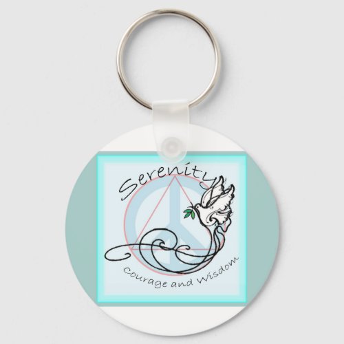 DOVEserenityjpg Keychain