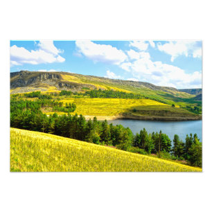 Dovestone Reservoir in the summer sunshine Photo Print