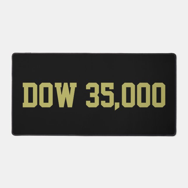 Dow 35000 Stock Market Celebration Desk Mat (Front)