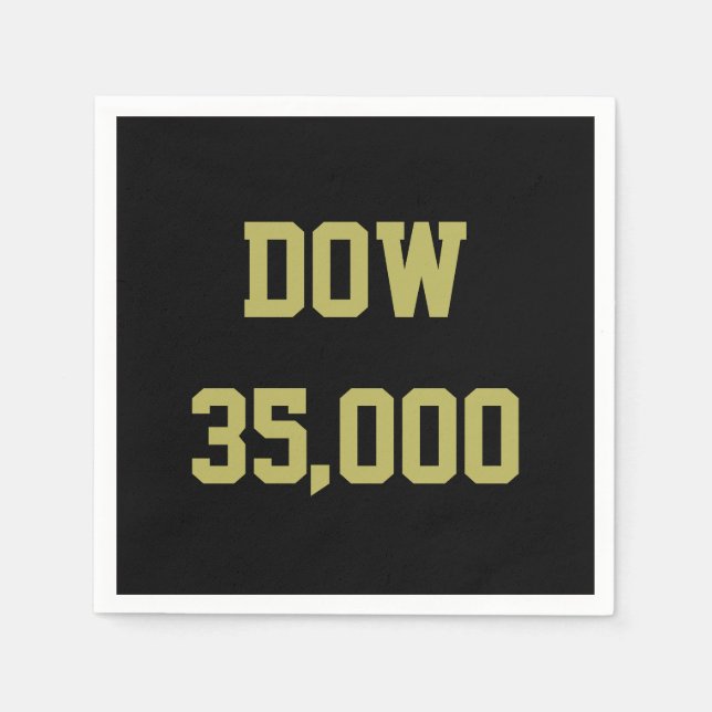 Dow 35000 Stock Market Celebration Napkins (Front)