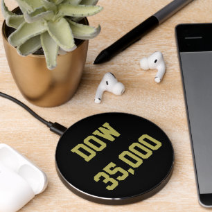 Dow 35000 Stock Market Celebration Wireless Charger