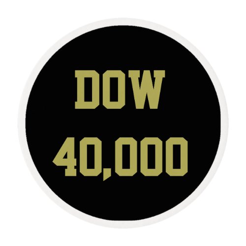 Dow 40000 Stock Market Celebration Edible Frosting Rounds