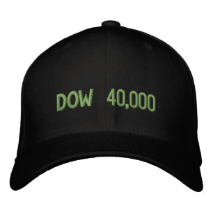 Dow 40000 Stock Market Celebration Embroidered Baseball Cap