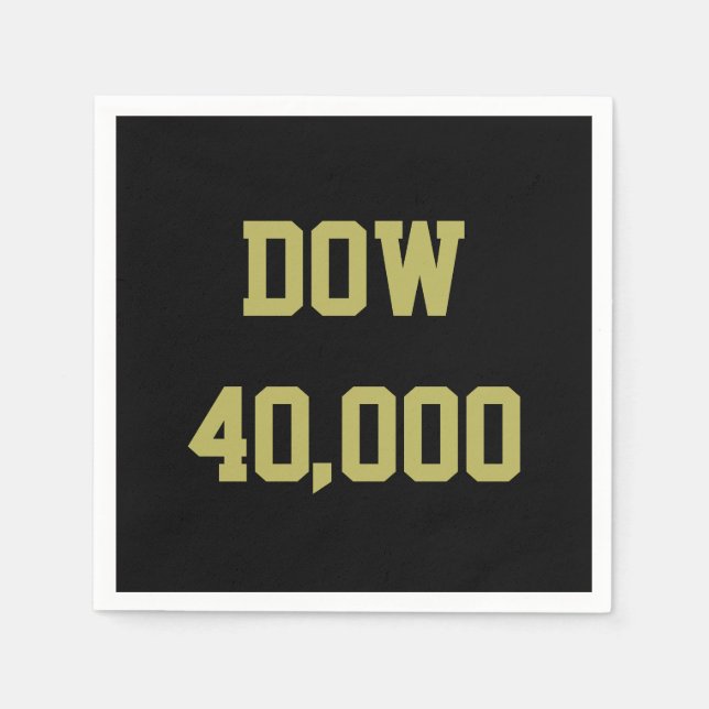 Dow 40000 Stock Market Celebration Napkins (Front)