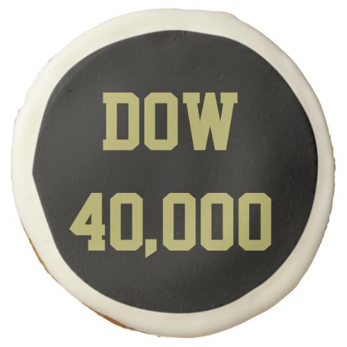 Dow 40000 Stock Market Celebration Sugar Cookie