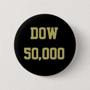 Dow 50,000 Stock Market Celebration Button