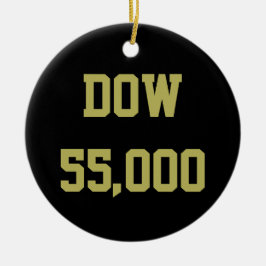 Dow 55000 Stock Market Celebration Ceramic Ornament