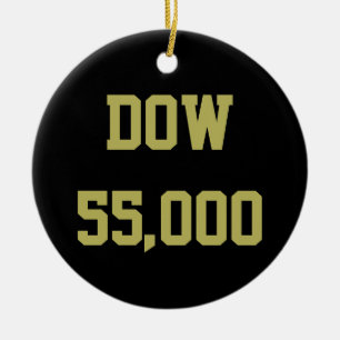 Dow 55000 Stock Market Celebration Ceramic Ornament