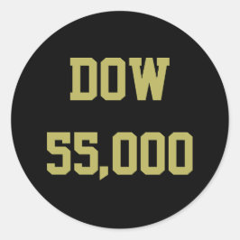 Dow 55,000 Stock Market Celebration Classic Round Sticker
