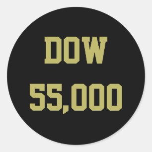 Dow 55,000 Stock Market Celebration Classic Round Sticker