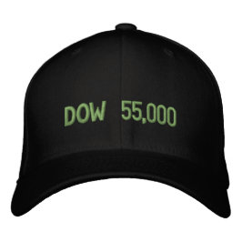Dow 55,000 Stock Market Celebration Embroidered Baseball Cap