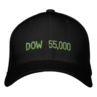 Dow 55,000 Stock Market Celebration Embroidered Baseball Cap
