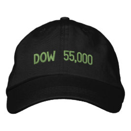 Dow 55,000 Stock Market Celebration Embroidered Baseball Cap