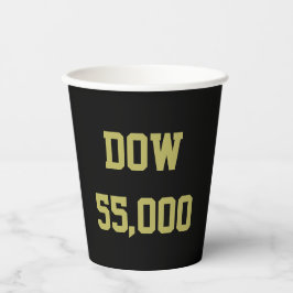 Dow 55,000 Stock Market Celebration Paper Cups