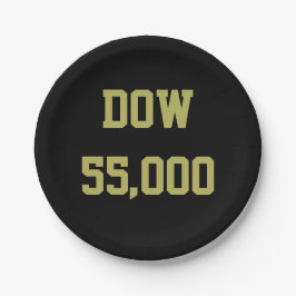 Dow 55,000 Stock Market Celebration Paper Plates