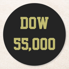 Dow 55,000 Stock Market Celebration Round Paper Coaster