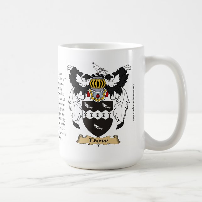 Dow name, the Origin, the Meaning and the Crest Coffee Mug (Right)