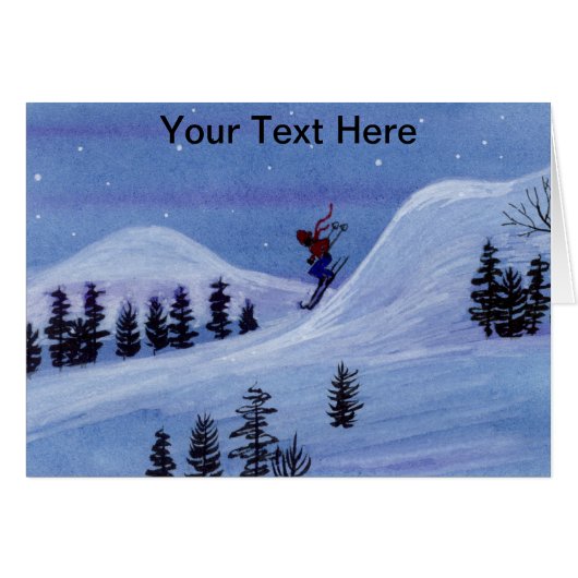 Dowhill Skier Cards (Front Horizontal)