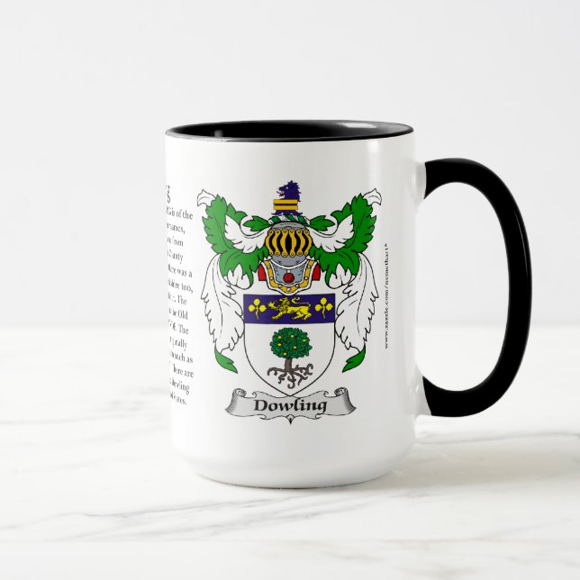 Dowling Family Coat of Arms Mug (Right)