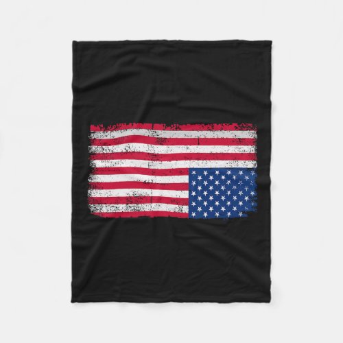 Down American Flag Trump Supporters  Fleece Blanket