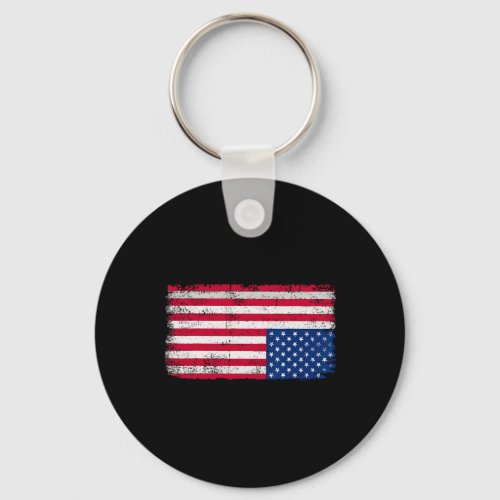 Down American Flag Trump Supporters  Keychain