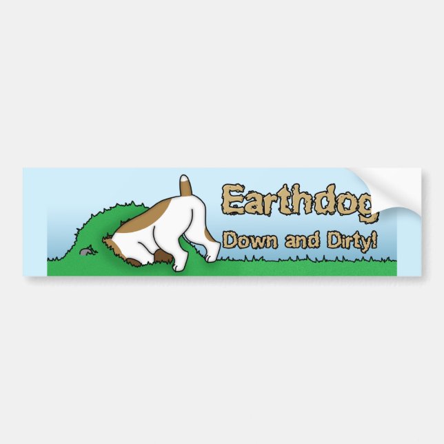 Down and Dirty Earthdog Bumper Sticker (Front)