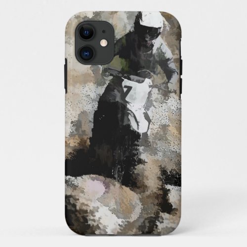 Down and Dirty _ Motocross Racer iPhone 11 Case