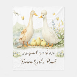 Down by the pond fleece blanket