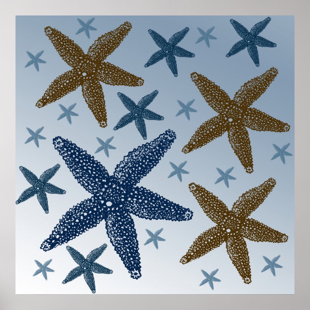 Down by the Sea Starfish Poster | Zazzle