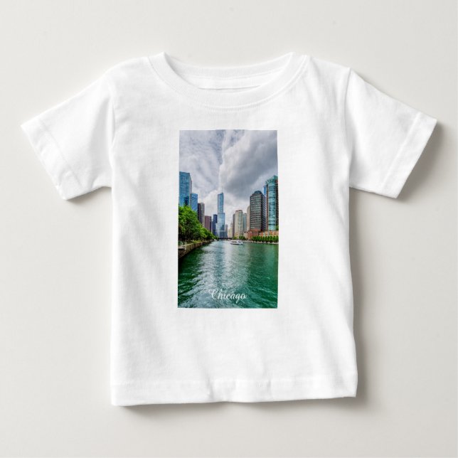 Down Chicago River Baby T-Shirt (Front)