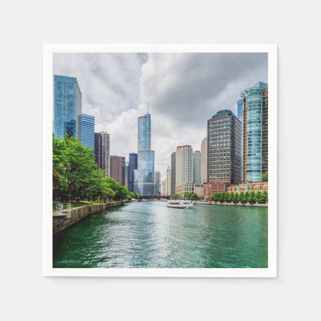 Down Chicago River Napkins (Front)