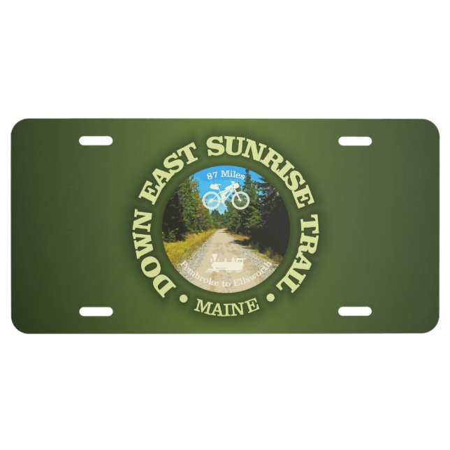 Down East Sunrise Trail (cycling c) License Plate (Front)