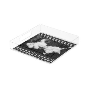 down fluffy acrylic tray