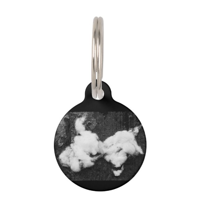 down fluffy pet ID tag (Front)