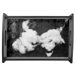 down fluffy serving tray