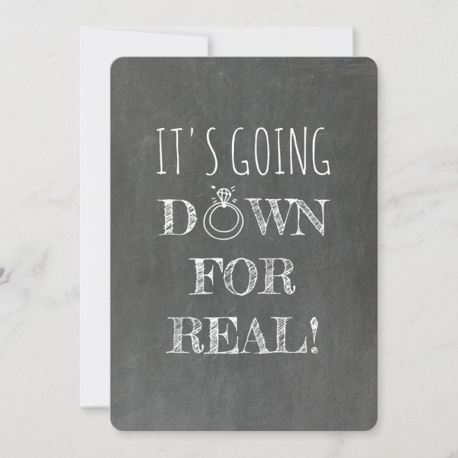 Down For Real - Funny Bridesmaid Proposal Invitation (Front)