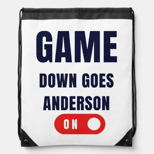 Down Goes Anderson  Drawstring Bag