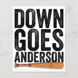 DOWN GOES ANDERSON FUNNY BASEBALL gift ANDERSON