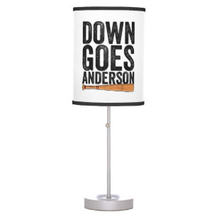 DOWN GOES ANDERSON FUNNY BASEBALL gift ANDERSON Table Lamp