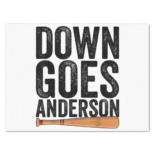DOWN GOES ANDERSON FUNNY BASEBALL gift ANDERSON  Tissue Paper